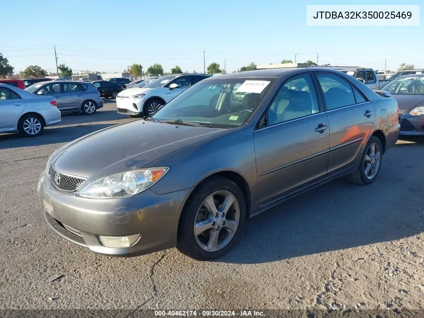 2005 Toyota Camry Se V6 VIN: JTDBA32K350025469 Lot: 40462174