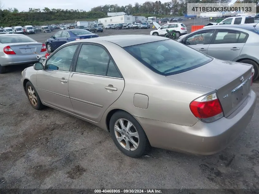 2005 Toyota Camry Xle VIN: 4T1BE30K35U081133 Lot: 40465905