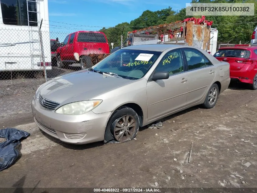 2005 Toyota Camry Le V6 VIN: 4T1BF32K85U100382 Lot: 40465922