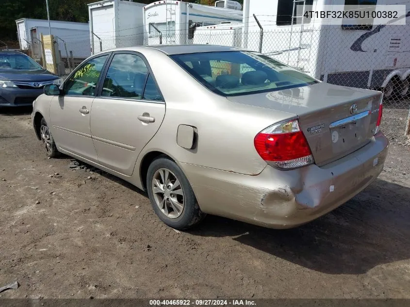 2005 Toyota Camry Le V6 VIN: 4T1BF32K85U100382 Lot: 40465922