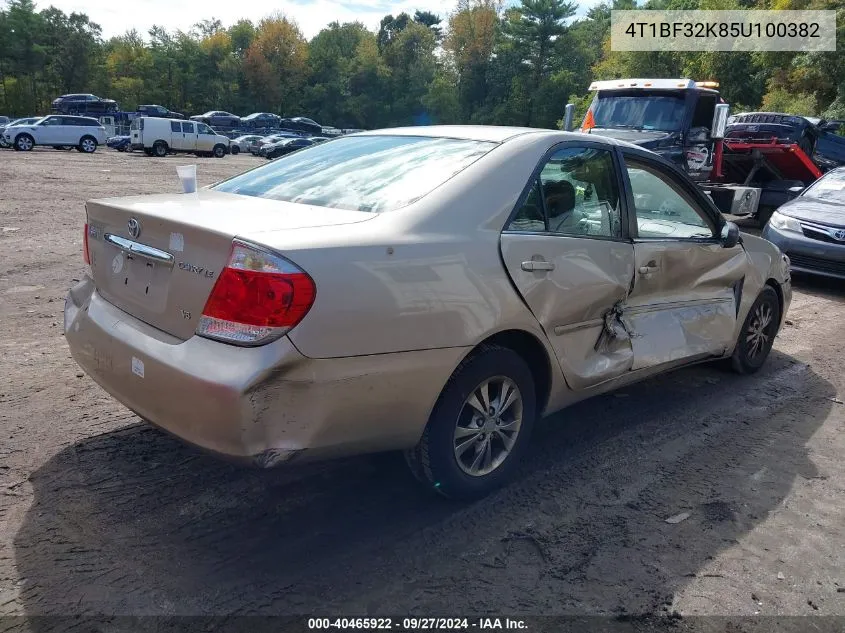 2005 Toyota Camry Le V6 VIN: 4T1BF32K85U100382 Lot: 40465922