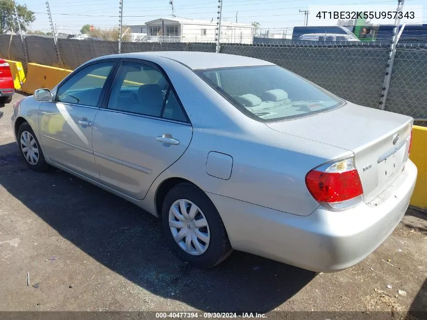 2005 Toyota Camry Le/Xle/Se VIN: 4T1BE32K55U957343 Lot: 40477394