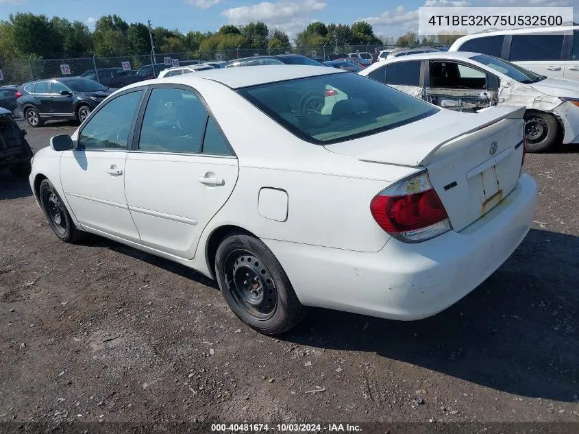 2005 Toyota Camry Se VIN: 4T1BE32K75U532500 Lot: 40481674