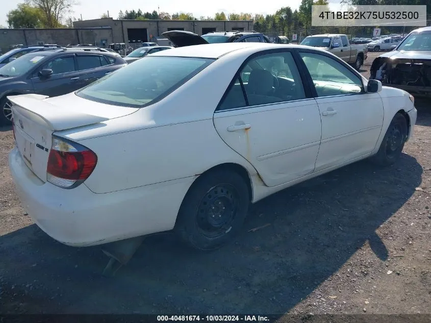 2005 Toyota Camry Se VIN: 4T1BE32K75U532500 Lot: 40481674