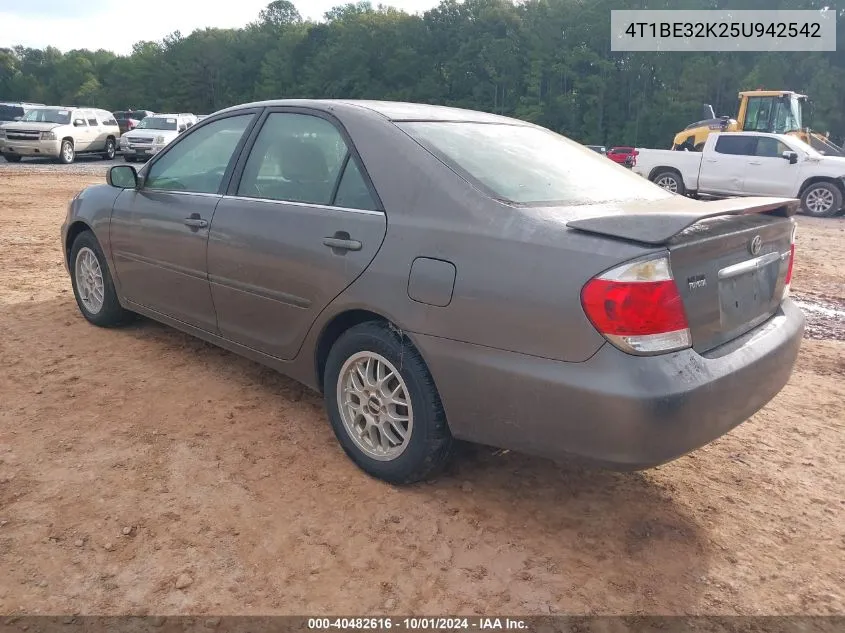 2005 Toyota Camry Le VIN: 4T1BE32K25U942542 Lot: 40482616