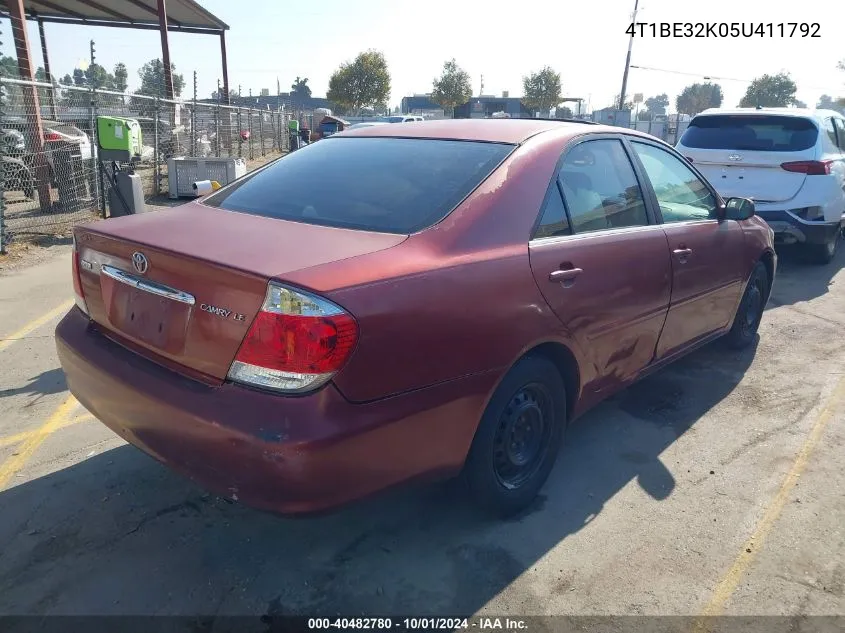 2005 Toyota Camry Le VIN: 4T1BE32K05U411792 Lot: 40482780