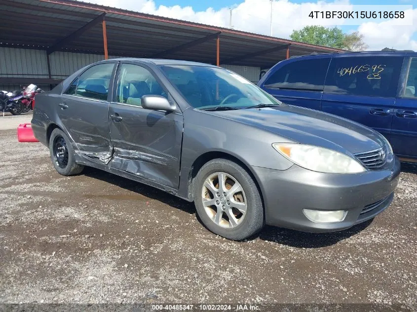 4T1BF30K15U618658 2005 Toyota Camry Xle V6