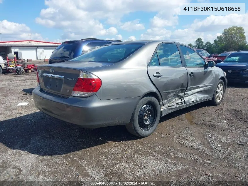 4T1BF30K15U618658 2005 Toyota Camry Xle V6