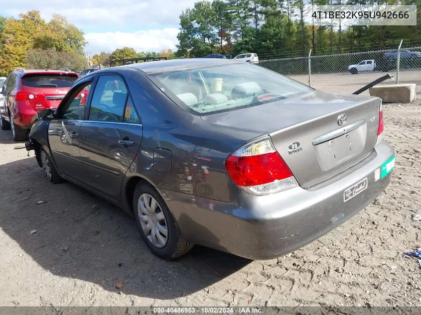 2005 Toyota Camry Std VIN: 4T1BE32K95U942666 Lot: 40486953