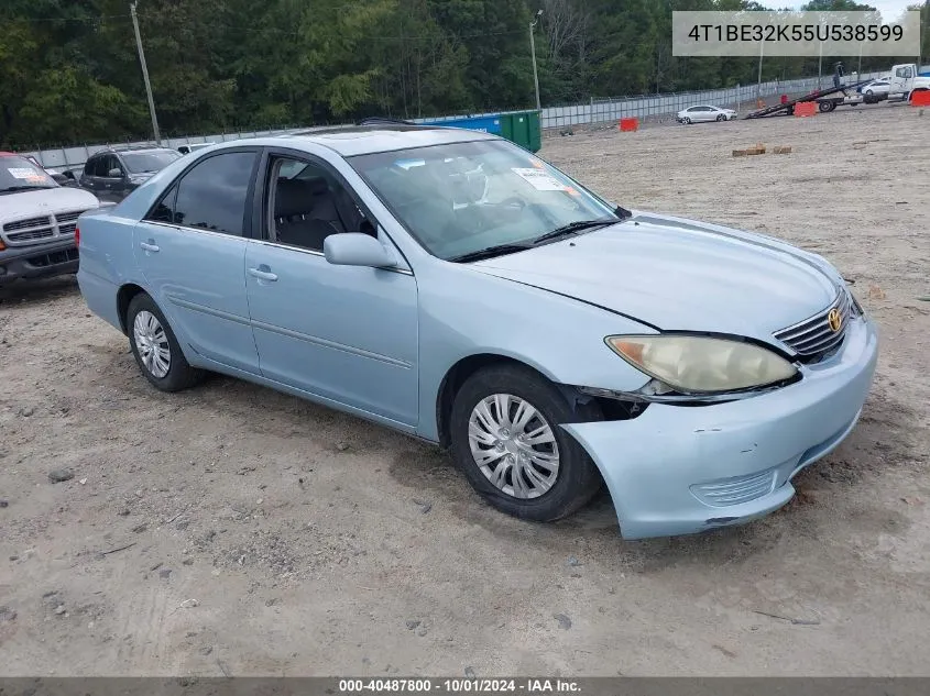 2005 Toyota Camry Le VIN: 4T1BE32K55U538599 Lot: 40487800