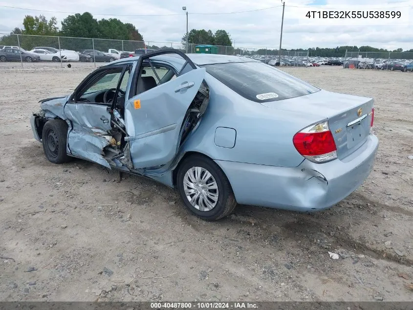 2005 Toyota Camry Le VIN: 4T1BE32K55U538599 Lot: 40487800