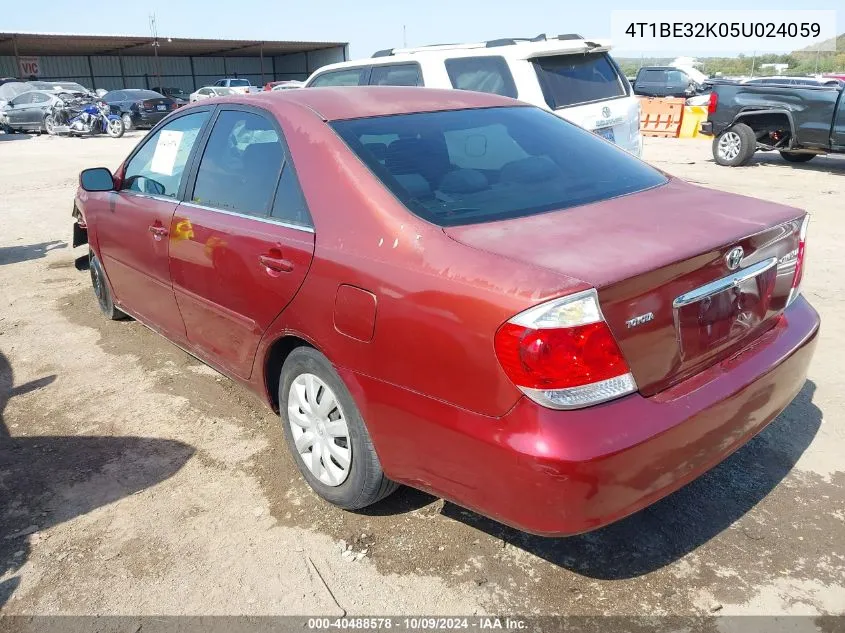 4T1BE32K05U024059 2005 Toyota Camry Le