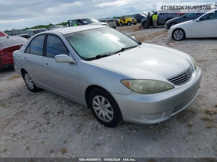 4T1BE32K75U518788 2005 Toyota Camry Le