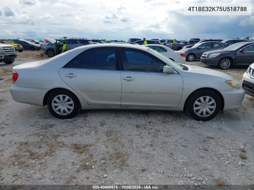 2005 Toyota Camry Le VIN: 4T1BE32K75U518788 Lot: 40489975