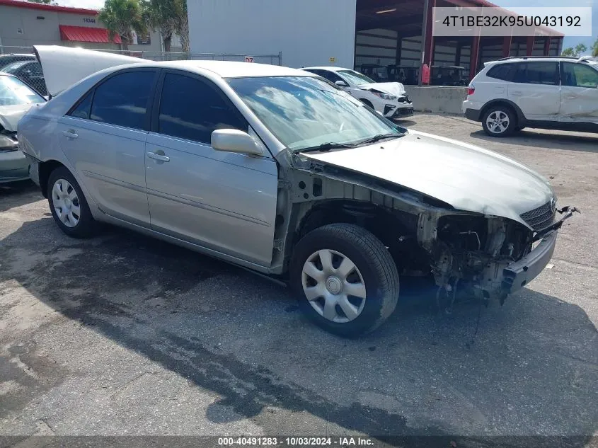 2005 Toyota Camry Le VIN: 4T1BE32K95U043192 Lot: 40491283