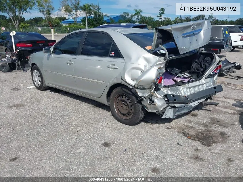 2005 Toyota Camry Le VIN: 4T1BE32K95U043192 Lot: 40491283