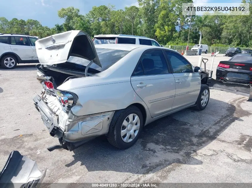 2005 Toyota Camry Le VIN: 4T1BE32K95U043192 Lot: 40491283