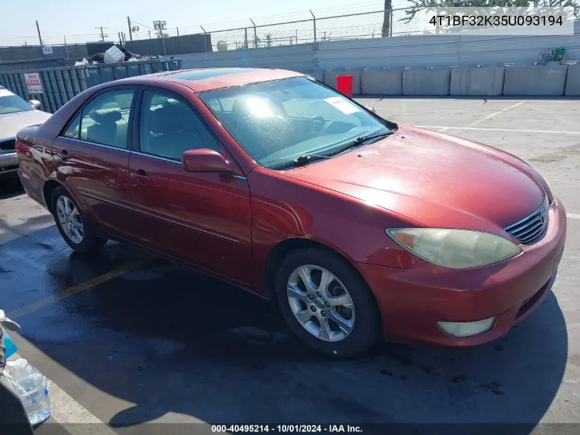 2005 Toyota Camry Xle V6 VIN: 4T1BF32K35U093194 Lot: 40495214