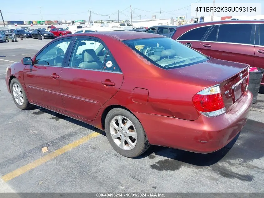 2005 Toyota Camry Xle V6 VIN: 4T1BF32K35U093194 Lot: 40495214