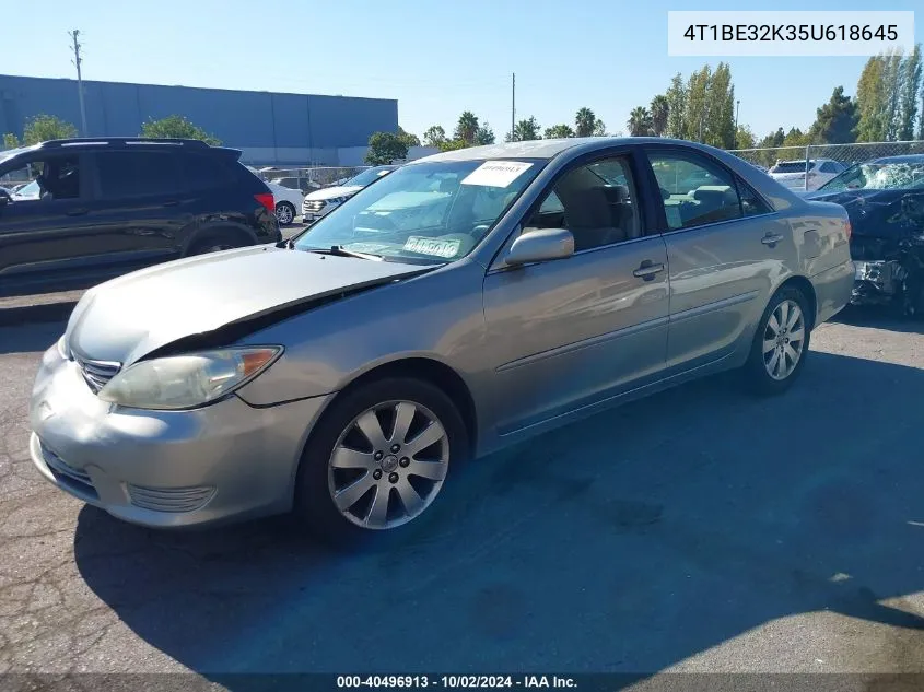 2005 Toyota Camry Le VIN: 4T1BE32K35U618645 Lot: 40496913