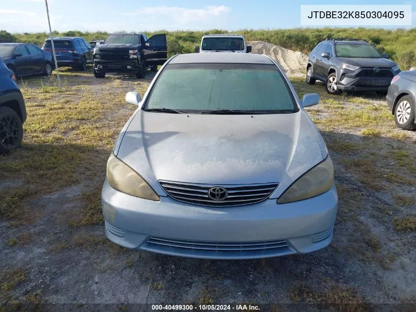 2005 Toyota Camry Le VIN: JTDBE32K850304095 Lot: 40499300