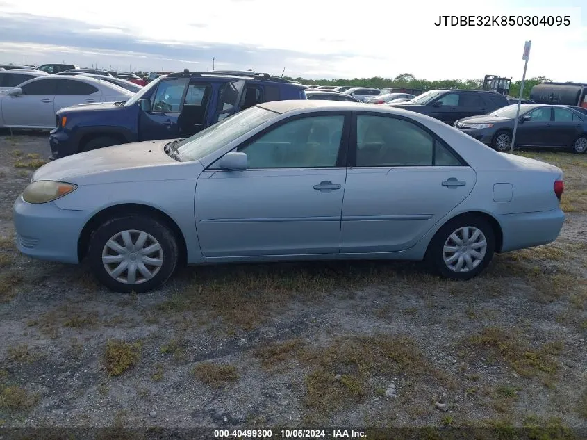 2005 Toyota Camry Le VIN: JTDBE32K850304095 Lot: 40499300