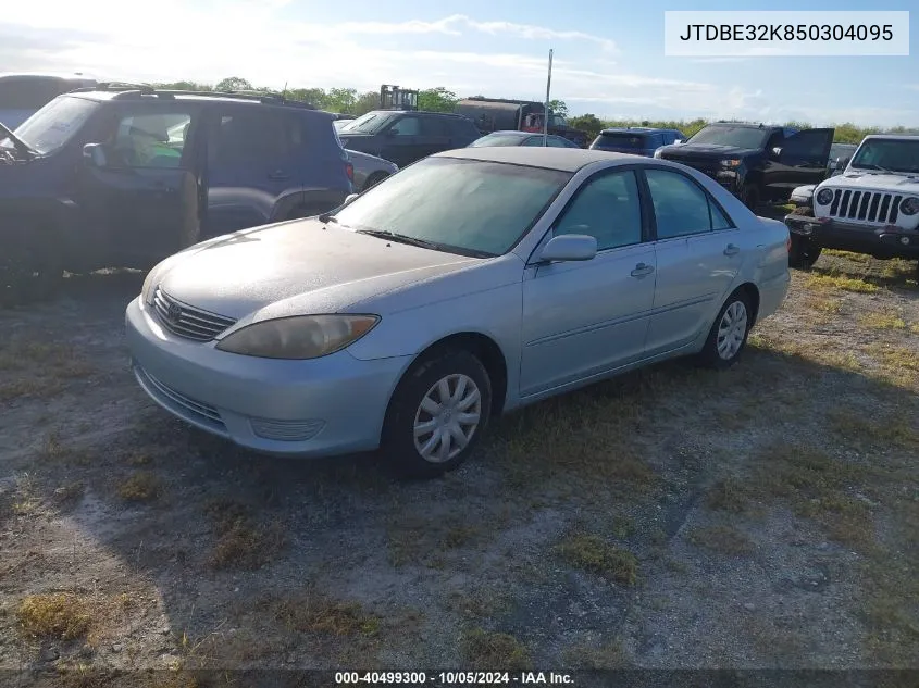 2005 Toyota Camry Le VIN: JTDBE32K850304095 Lot: 40499300