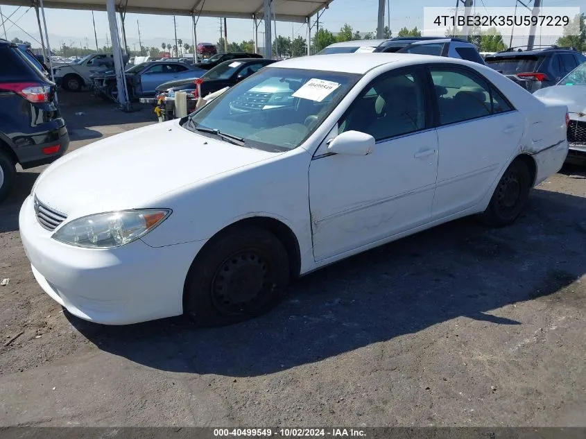 4T1BE32K35U597229 2005 Toyota Camry Le