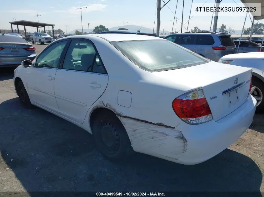 4T1BE32K35U597229 2005 Toyota Camry Le