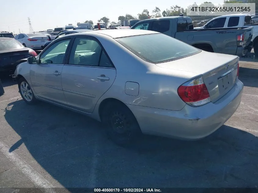 2005 Toyota Camry Xle V6 VIN: 4T1BF32K65U612545 Lot: 40500170