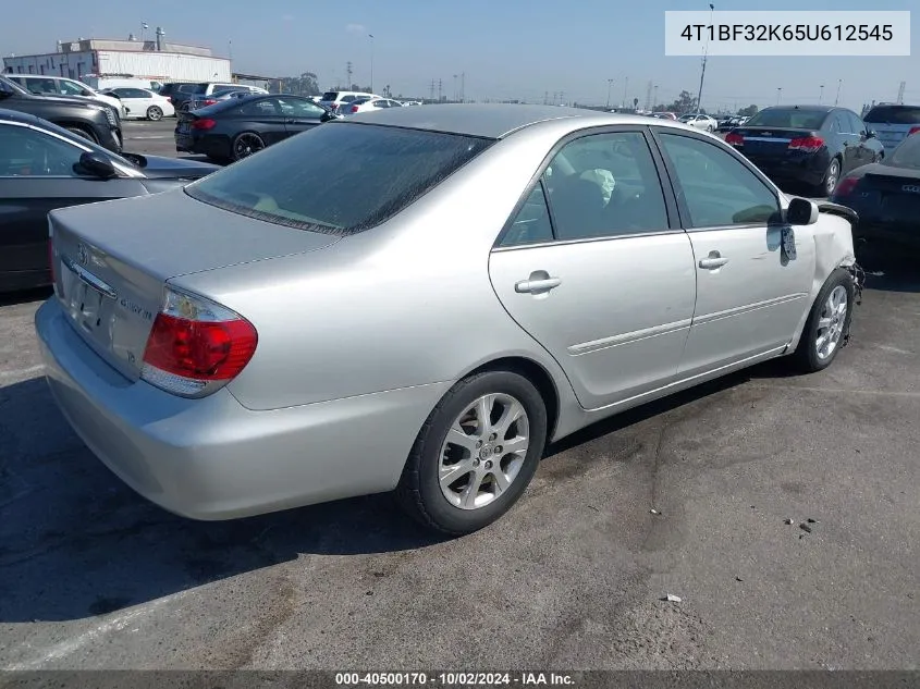 2005 Toyota Camry Xle V6 VIN: 4T1BF32K65U612545 Lot: 40500170