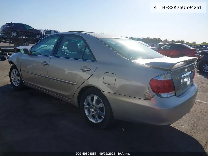 2005 Toyota Camry Xle V6 VIN: 4T1BF32K75U594251 Lot: 40501857