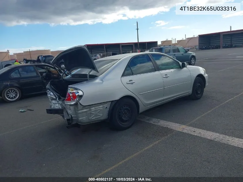 2005 Toyota Camry Le VIN: 4T1BE32K65U033316 Lot: 40502137