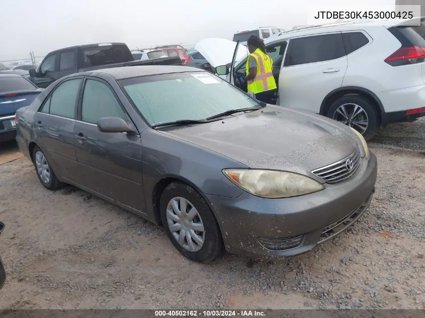 2005 Toyota Camry Le/Se/Xle VIN: JTDBE30K453000425 Lot: 40502162