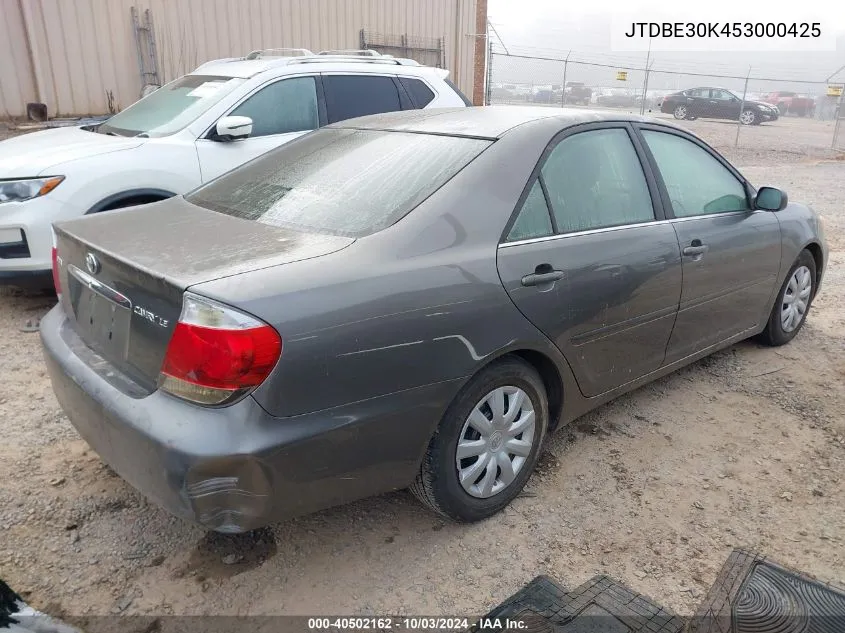 2005 Toyota Camry Le/Se/Xle VIN: JTDBE30K453000425 Lot: 40502162