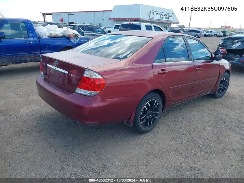 2005 Toyota Camry Le VIN: 4T1BE32K35U097605 Lot: 40502312