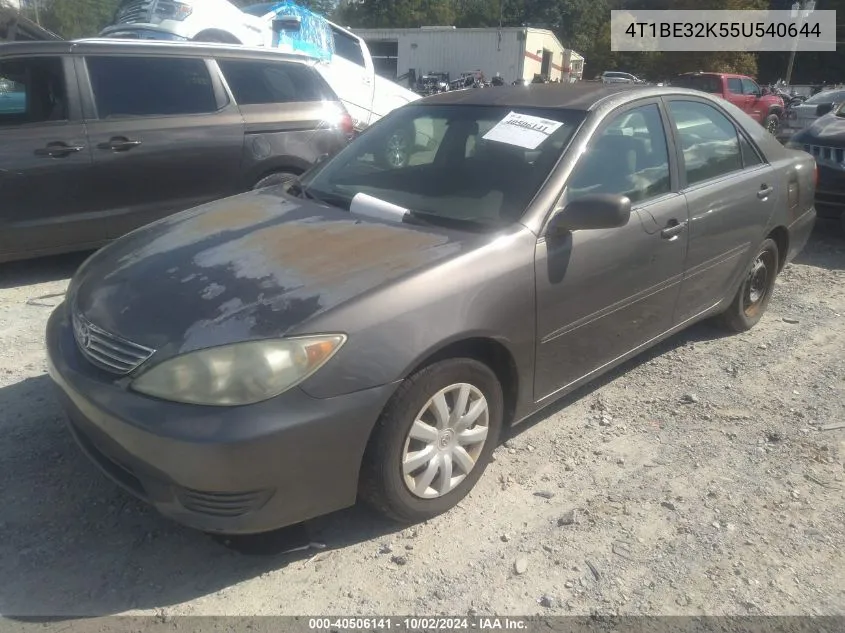 2005 Toyota Camry Le VIN: 4T1BE32K55U540644 Lot: 40506141