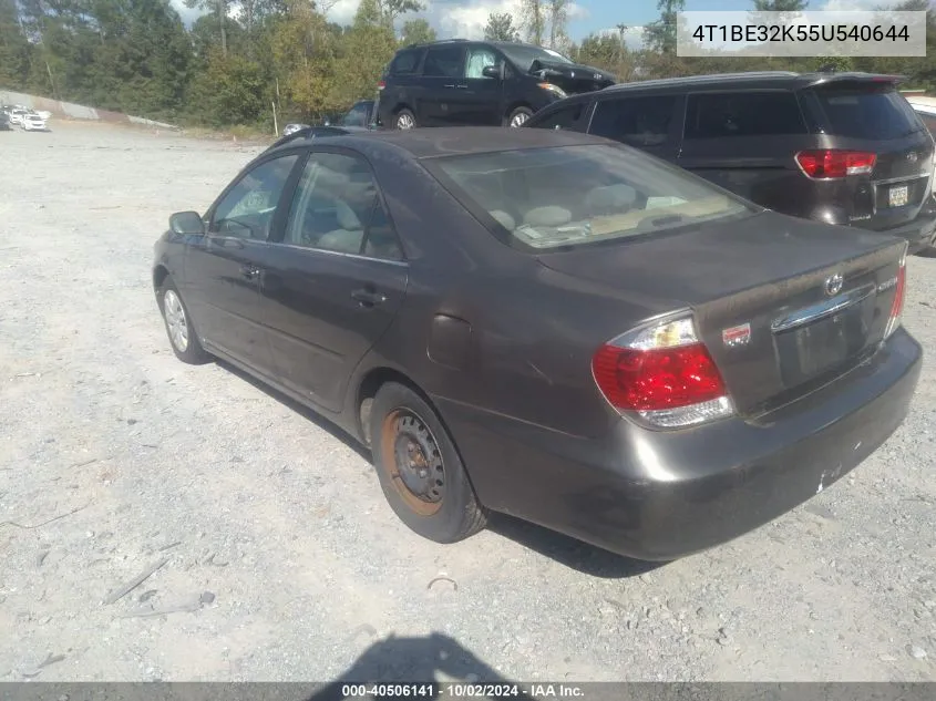 2005 Toyota Camry Le VIN: 4T1BE32K55U540644 Lot: 40506141