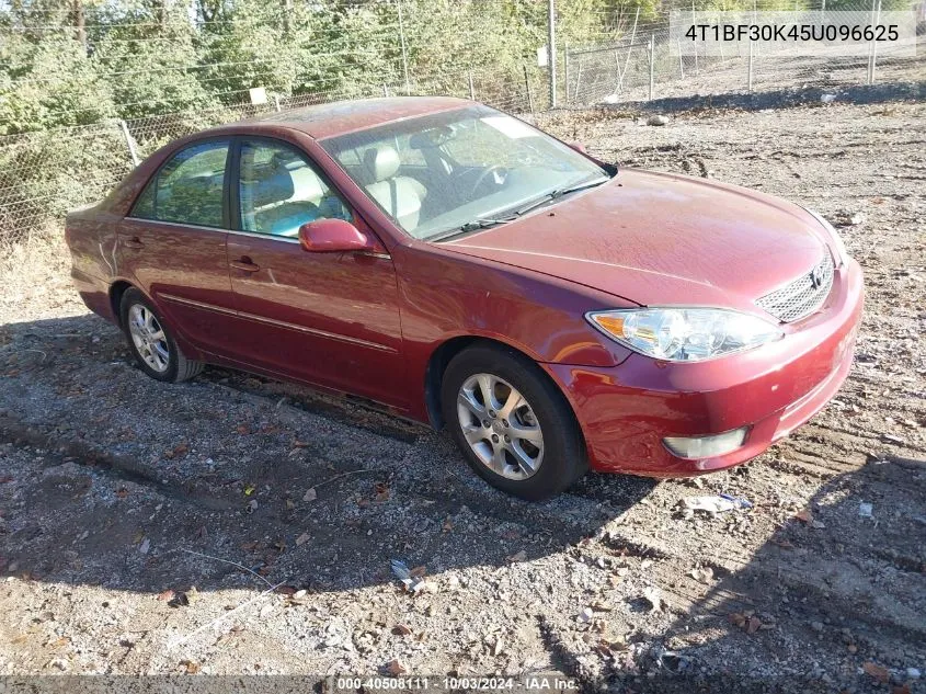 2005 Toyota Camry Xle V6 VIN: 4T1BF30K45U096625 Lot: 40508111