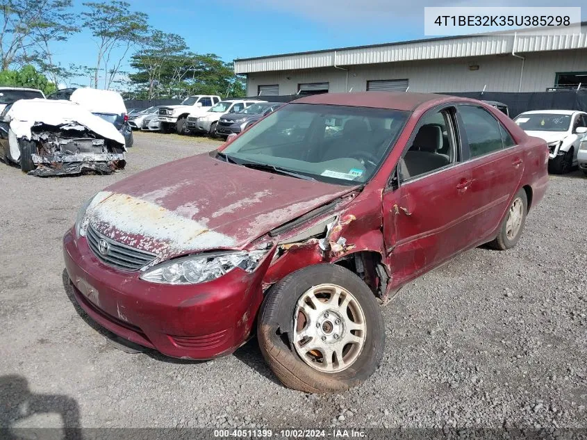 2005 Toyota Camry Le VIN: 4T1BE32K35U385298 Lot: 40511399