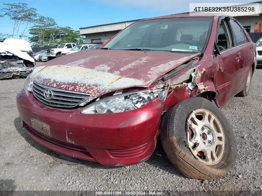 2005 Toyota Camry Le VIN: 4T1BE32K35U385298 Lot: 40511399