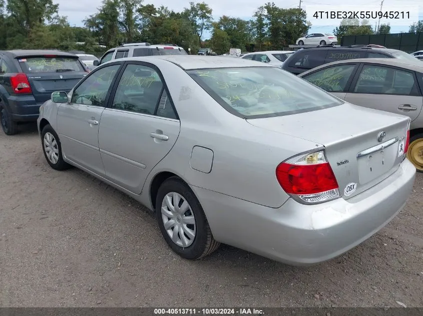 2005 Toyota Camry Le VIN: 4T1BE32K55U945211 Lot: 40513711