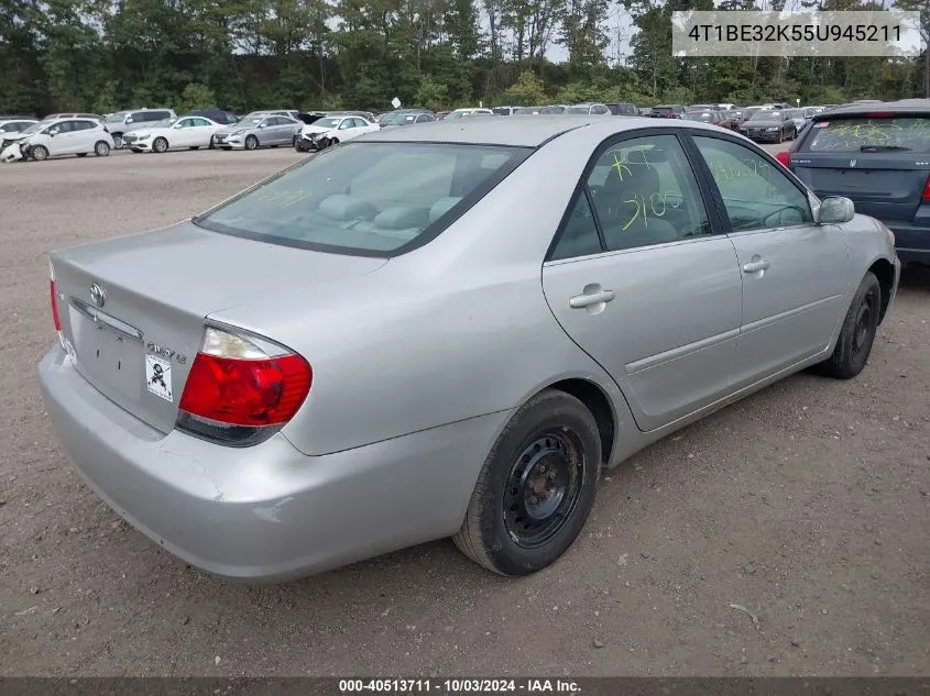 2005 Toyota Camry Le VIN: 4T1BE32K55U945211 Lot: 40513711