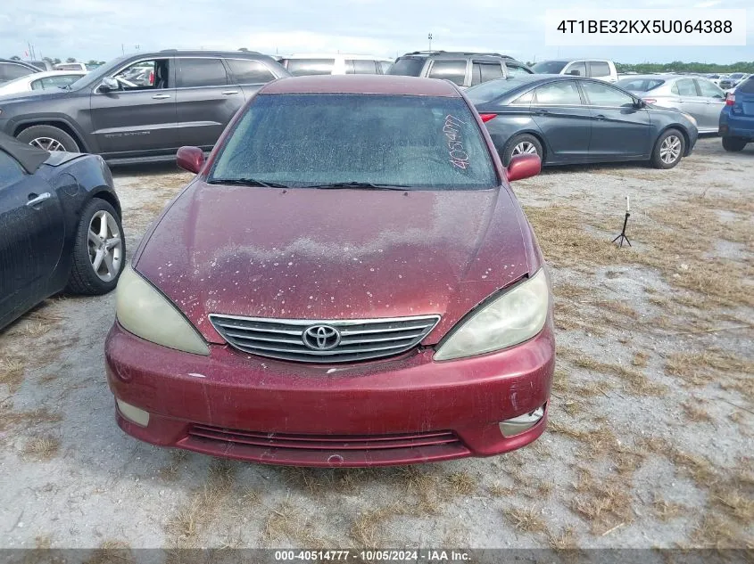 2005 Toyota Camry Le/Xle/Se VIN: 4T1BE32KX5U064388 Lot: 40514777