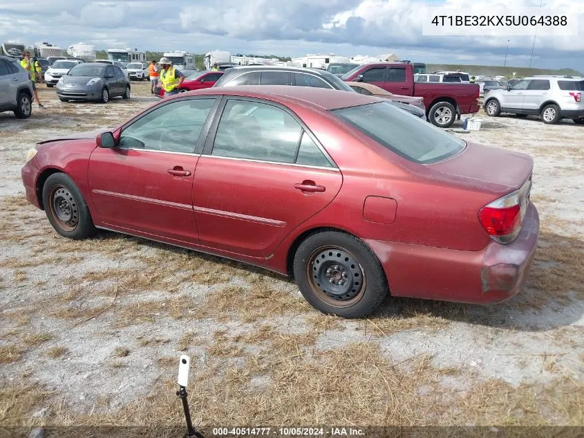 2005 Toyota Camry Le/Xle/Se VIN: 4T1BE32KX5U064388 Lot: 40514777