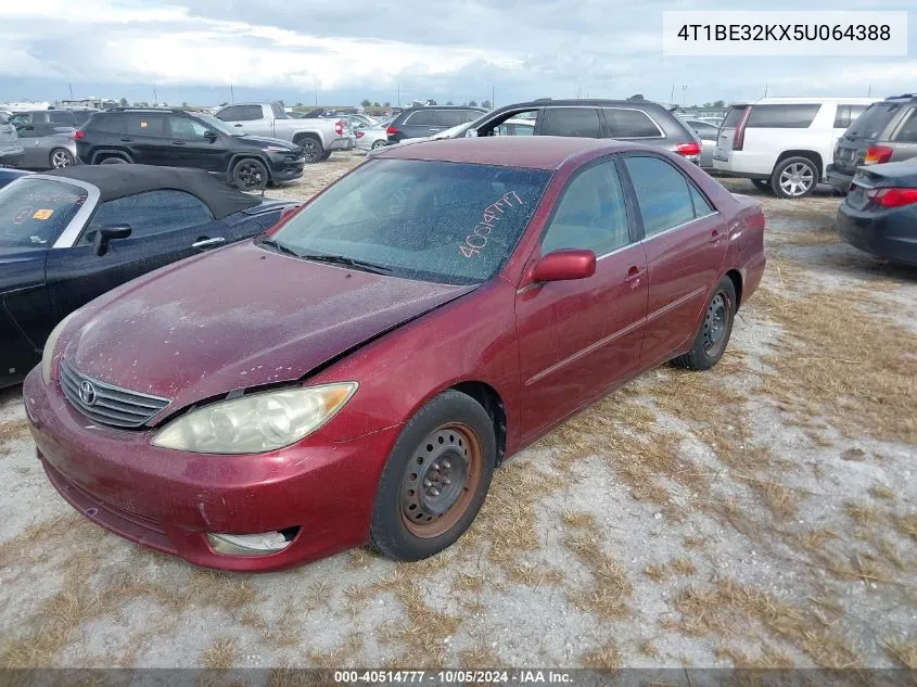 2005 Toyota Camry Le/Xle/Se VIN: 4T1BE32KX5U064388 Lot: 40514777