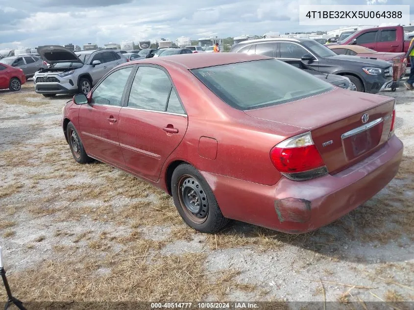 2005 Toyota Camry Le/Xle/Se VIN: 4T1BE32KX5U064388 Lot: 40514777