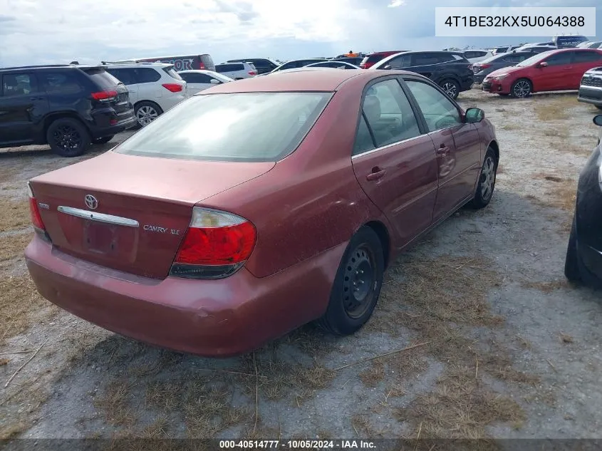 2005 Toyota Camry Le/Xle/Se VIN: 4T1BE32KX5U064388 Lot: 40514777