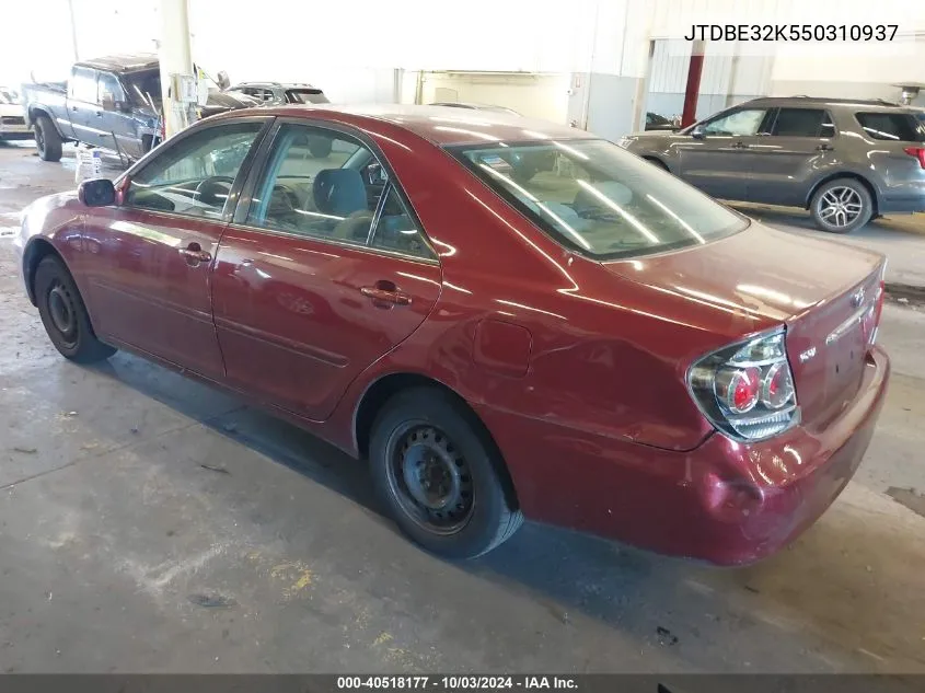 JTDBE32K550310937 2005 Toyota Camry Le