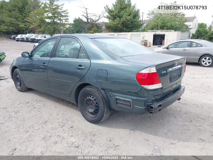 4T1BE32K15U078793 2005 Toyota Camry Le